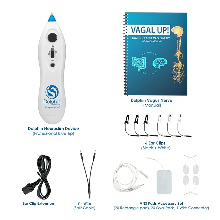 Dolphin Neurostim Professional Blue Tip (BT) Single unit Upgrade + Vagal Stim Package